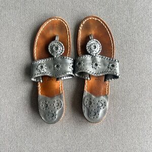 Jack Rogers Gray Leather Sandals